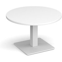 Click to view product details and reviews for Brescia Circular Coffee Table With Flat Square White Base 800mm White. Click to view product details and reviews for Brescia Circular Coffee Table With Flat Square White Base 800mm White.