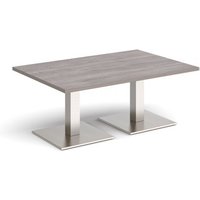 Click to view product details and reviews for Brescia Rectangular Coffee Table With Flat Square Brushed Steel Bases 1200mm X 800mm Grey Oak. Click to view product details and reviews for Brescia Rectangular Coffee Table With Flat Square Brushed Steel Bases 1200mm X 800mm Grey Oak.