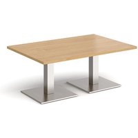 Click to view product details and reviews for Brescia Rectangular Coffee Table With Flat Square Brushed Steel Bases 1200mm X 800mm Oak. Click to view product details and reviews for Brescia Rectangular Coffee Table With Flat Square Brushed Steel Bases 1200mm X 800mm Oak.