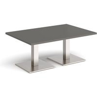 Click to view product details and reviews for Brescia Rectangular Coffee Table With Flat Square Brushed Steel Bases 1200mm X 800mm Onyx Grey. Click to view product details and reviews for Brescia Rectangular Coffee Table With Flat Square Brushed Steel Bases 1200mm X 800mm Onyx Grey.