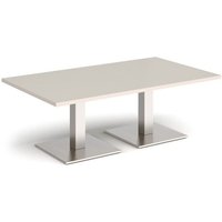 Click to view product details and reviews for Brescia Rectangular Coffee Table With Flat Square Brushed Steel Bases 1400mm X 800mm Light Grey. Click to view product details and reviews for Brescia Rectangular Coffee Table With Flat Square Brushed Steel Bases 1400mm X 800mm Light Grey.
