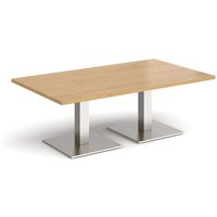Click to view product details and reviews for Brescia Rectangular Coffee Table With Flat Square Brushed Steel Bases 1400mm X 800mm Oak. Click to view product details and reviews for Brescia Rectangular Coffee Table With Flat Square Brushed Steel Bases 1400mm X 800mm Oak.