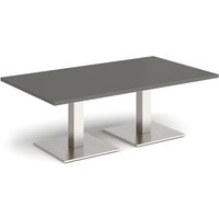 Click to view product details and reviews for Brescia Rectangular Coffee Table With Flat Square Brushed Steel Bases 1400mm X 800mm Onyx Grey. Click to view product details and reviews for Brescia Rectangular Coffee Table With Flat Square Brushed Steel Bases 1400mm X 800mm Onyx Grey.
