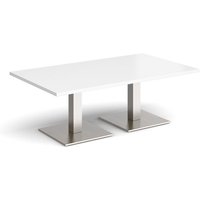 Click to view product details and reviews for Brescia Rectangular Coffee Table With Flat Square Brushed Steel Bases 1400mm X 800mm White. Click to view product details and reviews for Brescia Rectangular Coffee Table With Flat Square Brushed Steel Bases 1400mm X 800mm White.