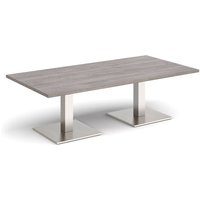 Click to view product details and reviews for Brescia Rectangular Coffee Table With Flat Square Brushed Steel Bases 1600mm X 800mm Grey Oak. Click to view product details and reviews for Brescia Rectangular Coffee Table With Flat Square Brushed Steel Bases 1600mm X 800mm Grey Oak.