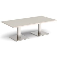 Click to view product details and reviews for Brescia Rectangular Coffee Table With Flat Square Brushed Steel Bases 1600mm X 800mm Light Grey. Click to view product details and reviews for Brescia Rectangular Coffee Table With Flat Square Brushed Steel Bases 1600mm X 800mm Light Grey.