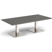Click to view product details and reviews for Brescia Rectangular Coffee Table With Flat Square Brushed Steel Bases 1600mm X 800mm Onyx Grey. Click to view product details and reviews for Brescia Rectangular Coffee Table With Flat Square Brushed Steel Bases 1600mm X 800mm Onyx Grey.