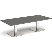 Click to view product details and reviews for Brescia Rectangular Coffee Table With Flat Square Brushed Steel Bases 1800mm X 800mm Onyx Grey. Click to view product details and reviews for Brescia Rectangular Coffee Table With Flat Square Brushed Steel Bases 1800mm X 800mm Onyx Grey.