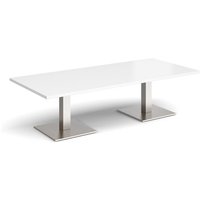 Click to view product details and reviews for Brescia Rectangular Coffee Table With Flat Square Brushed Steel Bases 1800mm X 800mm White. Click to view product details and reviews for Brescia Rectangular Coffee Table With Flat Square Brushed Steel Bases 1800mm X 800mm White.