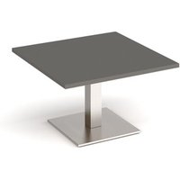 Click to view product details and reviews for Brescia Square Coffee Table With Flat Square Brushed Steel Base 800mm Onyx Grey. Click to view product details and reviews for Brescia Square Coffee Table With Flat Square Brushed Steel Base 800mm Onyx Grey.