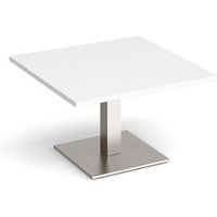 Click to view product details and reviews for Brescia Square Coffee Table With Flat Square Brushed Steel Base 800mm White. Click to view product details and reviews for Brescia Square Coffee Table With Flat Square Brushed Steel Base 800mm White.
