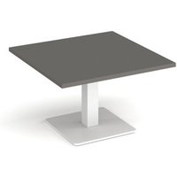 Click to view product details and reviews for Brescia Square Coffee Table With Flat Square White Base 800mm Onyx Grey. Click to view product details and reviews for Brescia Square Coffee Table With Flat Square White Base 800mm Onyx Grey.