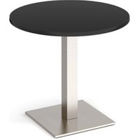 Click to view product details and reviews for Brescia Circular Dining Table With Flat Square Brushed Steel Base 800mm Black. Click to view product details and reviews for Brescia Circular Dining Table With Flat Square Brushed Steel Base 800mm Black.