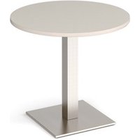 Click to view product details and reviews for Brescia Circular Dining Table With Flat Square Brushed Steel Base 800mm Light Grey. Click to view product details and reviews for Brescia Circular Dining Table With Flat Square Brushed Steel Base 800mm Light Grey.
