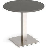 Click to view product details and reviews for Brescia Circular Dining Table With Flat Square Brushed Steel Base 800mm Onyx Grey. Click to view product details and reviews for Brescia Circular Dining Table With Flat Square Brushed Steel Base 800mm Onyx Grey.