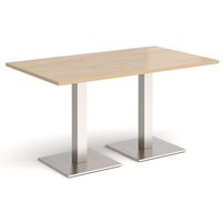Click to view product details and reviews for Brescia Rectangular Dining Table With Flat Square Brushed Steel Bases 1400mm X 800mm Kendal Oak. Click to view product details and reviews for Brescia Rectangular Dining Table With Flat Square Brushed Steel Bases 1400mm X 800mm Kendal Oak.