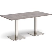 Click to view product details and reviews for Brescia Rectangular Dining Table With Flat Square Brushed Steel Bases 1600mm X 800mm Grey Oak. Click to view product details and reviews for Brescia Rectangular Dining Table With Flat Square Brushed Steel Bases 1600mm X 800mm Grey Oak.