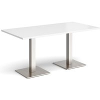 Click to view product details and reviews for Brescia Rectangular Dining Table With Flat Square Brushed Steel Bases 1600mm X 800mm White. Click to view product details and reviews for Brescia Rectangular Dining Table With Flat Square Brushed Steel Bases 1600mm X 800mm White.