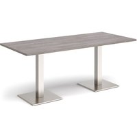Click to view product details and reviews for Brescia Rectangular Dining Table With Flat Square Brushed Steel Bases 1800mm X 800mm Grey Oak. Click to view product details and reviews for Brescia Rectangular Dining Table With Flat Square Brushed Steel Bases 1800mm X 800mm Grey Oak.