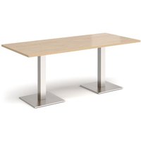 Click to view product details and reviews for Brescia Rectangular Dining Table With Flat Square Brushed Steel Bases 1800mm X 800mm Kendal Oak. Click to view product details and reviews for Brescia Rectangular Dining Table With Flat Square Brushed Steel Bases 1800mm X 800mm Kendal Oak.
