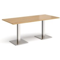 Click to view product details and reviews for Brescia Rectangular Dining Table With Flat Square Brushed Steel Bases 1800mm X 800mm Oak. Click to view product details and reviews for Brescia Rectangular Dining Table With Flat Square Brushed Steel Bases 1800mm X 800mm Oak.