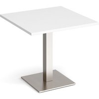 Click to view product details and reviews for Brescia Square Dining Table With Flat Square Brushed Steel Base 800mm White. Click to view product details and reviews for Brescia Square Dining Table With Flat Square Brushed Steel Base 800mm White.