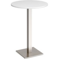 Click to view product details and reviews for Brescia Circular Poseur Table With Flat Square Brushed Steel Base 800mm White. Click to view product details and reviews for Brescia Circular Poseur Table With Flat Square Brushed Steel Base 800mm White.