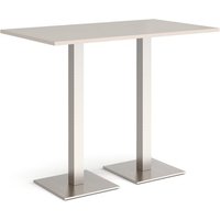 Click to view product details and reviews for Brescia Rectangular Poseur Table With Flat Square Brushed Steel Bases 1400mm X 800mm Light Grey. Click to view product details and reviews for Brescia Rectangular Poseur Table With Flat Square Brushed Steel Bases 1400mm X 800mm Light Grey.