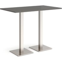 Click to view product details and reviews for Brescia Rectangular Poseur Table With Flat Square Brushed Steel Bases 1400mm X 800mm Onyx Grey. Click to view product details and reviews for Brescia Rectangular Poseur Table With Flat Square Brushed Steel Bases 1400mm X 800mm Onyx Grey.