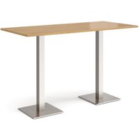 Click to view product details and reviews for Brescia Rectangular Poseur Table With Flat Square Brushed Steel Bases 1800mm X 800mm Oak. Click to view product details and reviews for Brescia Rectangular Poseur Table With Flat Square Brushed Steel Bases 1800mm X 800mm Oak.