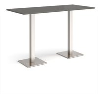 Click to view product details and reviews for Brescia Rectangular Poseur Table With Flat Square Brushed Steel Bases 1800mm X 800mm Onyx Grey. Click to view product details and reviews for Brescia Rectangular Poseur Table With Flat Square Brushed Steel Bases 1800mm X 800mm Onyx Grey.