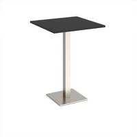 Click to view product details and reviews for Brescia Square Poseur Table With Flat Square Brushed Steel Base 800mm Black. Click to view product details and reviews for Brescia Square Poseur Table With Flat Square Brushed Steel Base 800mm Black.