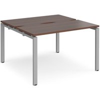 Click to view product details and reviews for Bench Desk 2 Person Rectangular Desks 1200mm Walnut Tops With Silver Frames 1200mm Depth Adapt. Click to view product details and reviews for Bench Desk 2 Person Rectangular Desks 1200mm Walnut Tops With Silver Frames 1200mm Depth Adapt.