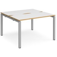 Click to view product details and reviews for Bench Desk 2 Person Rectangular Desks 1200mm White Oak Tops With Silver Frames 1200mm Depth Adapt. Click to view product details and reviews for Bench Desk 2 Person Rectangular Desks 1200mm White Oak Tops With Silver Frames 1200mm Depth Adapt.