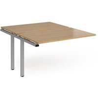 Click to view product details and reviews for Bench Desk Add On 2 Person Rectangular Desks 1200mm Oak Tops With Silver Frames 1600mm Depth Adapt. Click to view product details and reviews for Bench Desk Add On 2 Person Rectangular Desks 1200mm Oak Tops With Silver Frames 1600mm Depth Adapt.