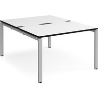 Click to view product details and reviews for Adapt Back To Back Desks 1200mm X 1600mm Silver Frame White Top Black Edge. Click to view product details and reviews for Adapt Back To Back Desks 1200mm X 1600mm Silver Frame White Top Black Edge.