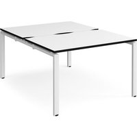 Click to view product details and reviews for Adapt Back To Back Desks 1200mm X 1600mm White Frame White Top Black Edge. Click to view product details and reviews for Adapt Back To Back Desks 1200mm X 1600mm White Frame White Top Black Edge.