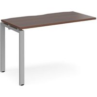 Click to view product details and reviews for Bench Desk Add On Rectangular Desk 1200mm Walnut Tops With Silver Frames 600mm Depth Adapt. Click to view product details and reviews for Bench Desk Add On Rectangular Desk 1200mm Walnut Tops With Silver Frames 600mm Depth Adapt.