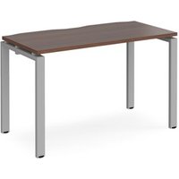 Click to view product details and reviews for Bench Desk Single Person Rectangular Desk 1200mm Walnut Tops With Silver Frames 600mm Depth Adapt. Click to view product details and reviews for Bench Desk Single Person Rectangular Desk 1200mm Walnut Tops With Silver Frames 600mm Depth Adapt.