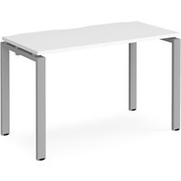 Click to view product details and reviews for Bench Desk Single Person Rectangular Desk 1200mm White Tops With Silver Frames 600mm Depth Adapt. Click to view product details and reviews for Bench Desk Single Person Rectangular Desk 1200mm White Tops With Silver Frames 600mm Depth Adapt.