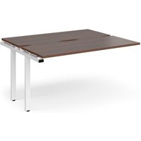 Click to view product details and reviews for Bench Desk Add On 2 Person Rectangular Desks 1400mm Walnut Tops With White Frames 1200mm Depth Adapt. Click to view product details and reviews for Bench Desk Add On 2 Person Rectangular Desks 1400mm Walnut Tops With White Frames 1200mm Depth Adapt.