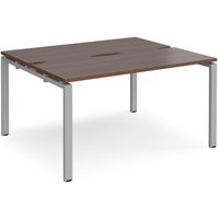 Click to view product details and reviews for Bench Desk 2 Person Rectangular Desks 1400mm Walnut Tops With Silver Frames 1200mm Depth Adapt. Click to view product details and reviews for Bench Desk 2 Person Rectangular Desks 1400mm Walnut Tops With Silver Frames 1200mm Depth Adapt.