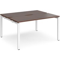Click to view product details and reviews for Bench Desk 2 Person Rectangular Desks 1400mm Walnut Tops With White Frames 1200mm Depth Adapt. Click to view product details and reviews for Bench Desk 2 Person Rectangular Desks 1400mm Walnut Tops With White Frames 1200mm Depth Adapt.