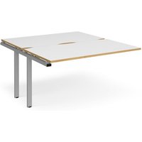Click to view product details and reviews for Bench Desk Add On 2 Person Rectangular Desks 1400mm White Oak Tops With Silver Frames 1600mm Depth Adapt. Click to view product details and reviews for Bench Desk Add On 2 Person Rectangular Desks 1400mm White Oak Tops With Silver Frames 1600mm Depth Adapt.