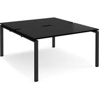 Click to view product details and reviews for Adapt Back To Back Desks 1400mm X 1600mm Black Frame Black Top. Click to view product details and reviews for Adapt Back To Back Desks 1400mm X 1600mm Black Frame Black Top.