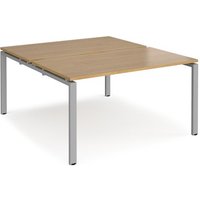 Click to view product details and reviews for Bench Desk 2 Person Rectangular Desks 1400mm Oak Tops With Silver Frames 1600mm Depth Adapt. Click to view product details and reviews for Bench Desk 2 Person Rectangular Desks 1400mm Oak Tops With Silver Frames 1600mm Depth Adapt.