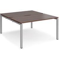Click to view product details and reviews for Bench Desk 2 Person Rectangular Desks 1400mm Walnut Tops With Silver Frames 1600mm Depth Adapt. Click to view product details and reviews for Bench Desk 2 Person Rectangular Desks 1400mm Walnut Tops With Silver Frames 1600mm Depth Adapt.