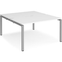 Click to view product details and reviews for Bench Desk 2 Person Rectangular Desks 1400mm White Tops With Silver Frames 1600mm Depth Adapt. Click to view product details and reviews for Bench Desk 2 Person Rectangular Desks 1400mm White Tops With Silver Frames 1600mm Depth Adapt.