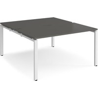 Click to view product details and reviews for Adapt Back To Back Desks 1400mm X 1600mm White Frame Storm Grey Top. Click to view product details and reviews for Adapt Back To Back Desks 1400mm X 1600mm White Frame Storm Grey Top.