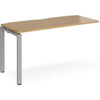 Click to view product details and reviews for Bench Desk Add On Rectangular Desk 1400mm Oak Tops With Silver Frames 600mm Depth Adapt. Click to view product details and reviews for Bench Desk Add On Rectangular Desk 1400mm Oak Tops With Silver Frames 600mm Depth Adapt.